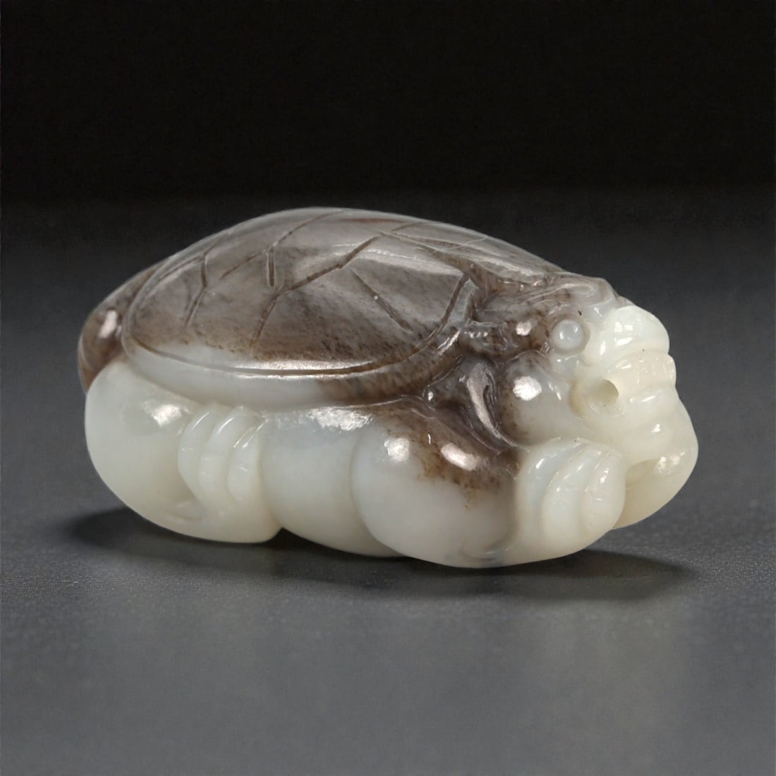 A Chinese Nephrite Jade Bixi (Dragon-Tortoise) Figure, 20th Century, 3FB (1 of 3)