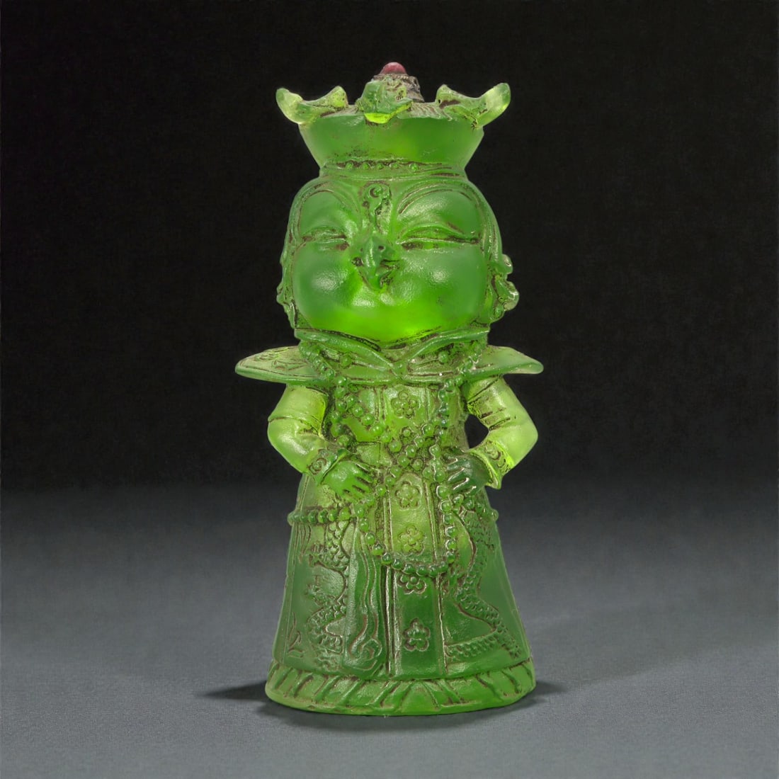 A Chinese Glass Anthropomorphic Snuff Bottle, Qing Dynasty, Late 19th-Early 20th Century, 41FC (1 of 4)