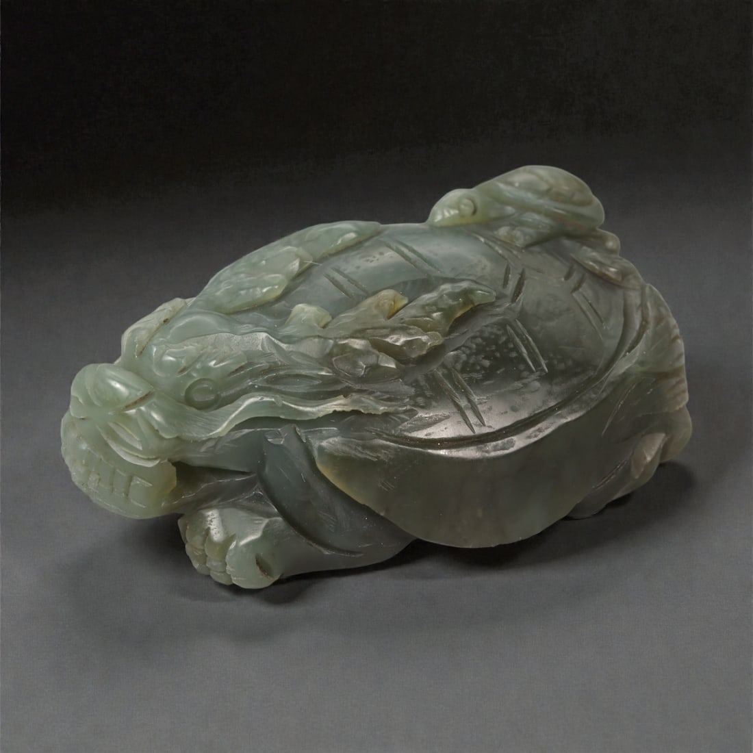 A Chinese Nephrite Jade Bixi Figure, 20th Century, 60YA (1 of 3)