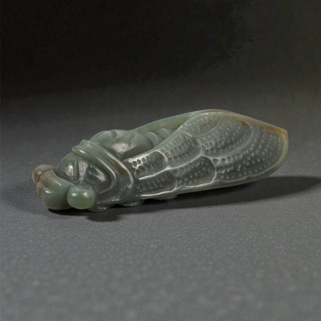 A Chinese Nephrite Jade Cicada Carving, 20th Century, 4FB (1 of 3)