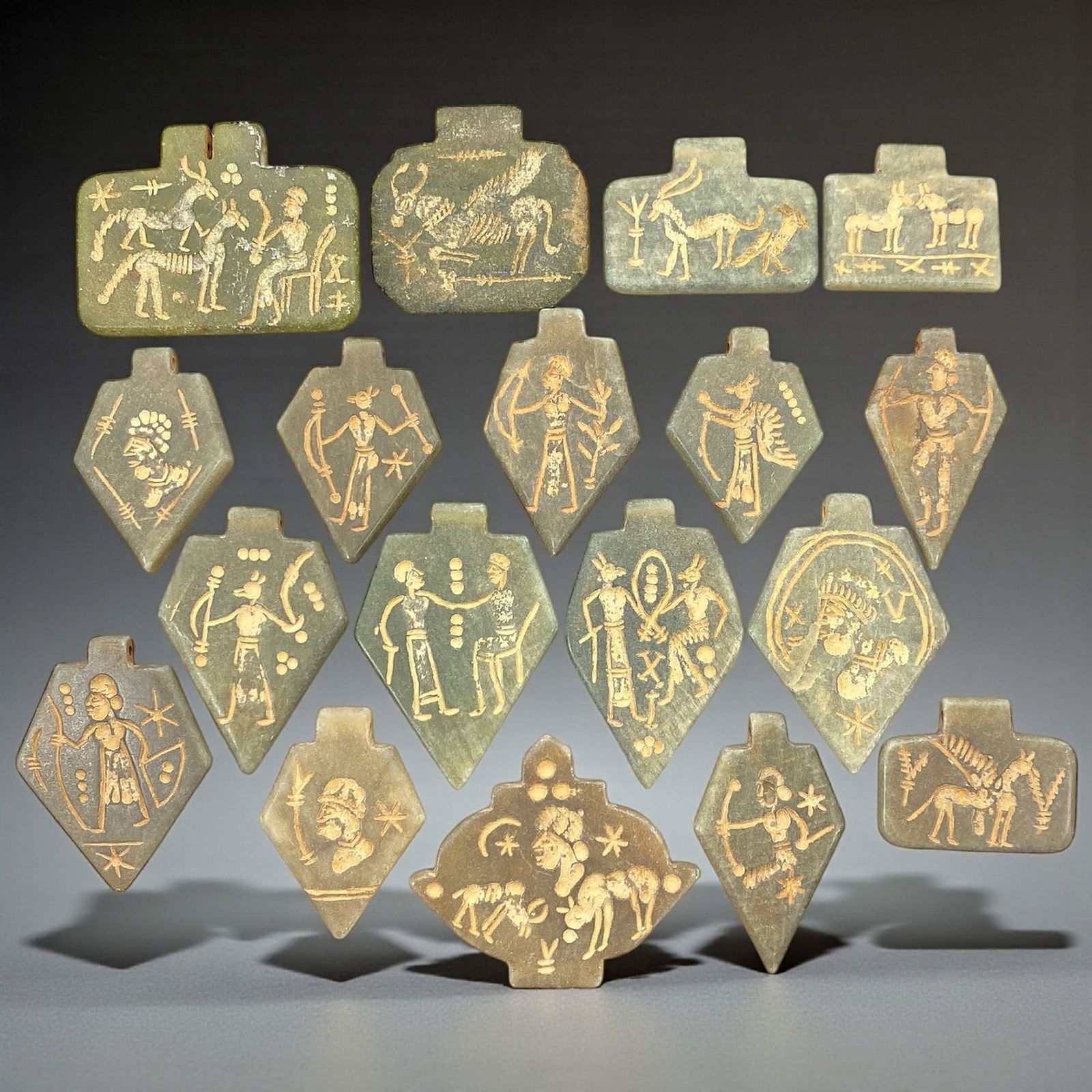 A Group of Eastern Iranian Serpentine Amulets, Islamic Period, 9th-10th Century CE, 61V (1 of 2)