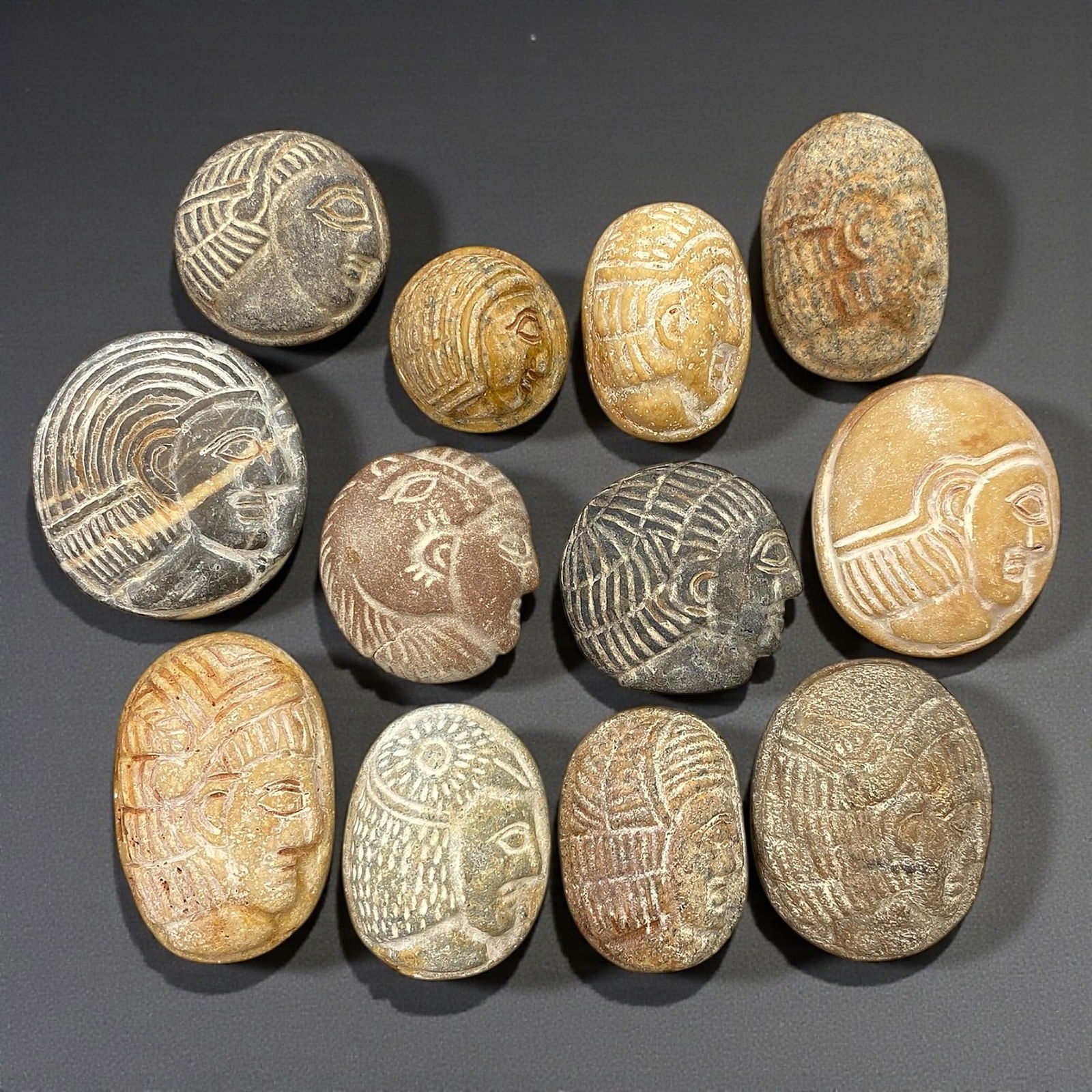 A Group of Sasanian Stone Intaglio Plaques, 3rd-7th Century CE, 58V (1 of 2)