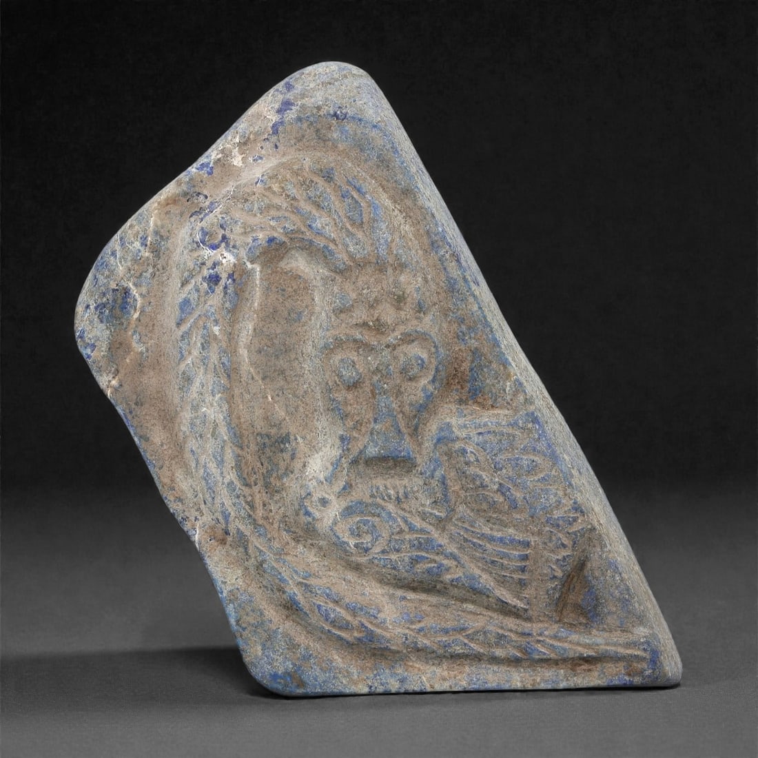 A Syro-Hittite Lapis Lazuli Plaque, Iron Age II, 10LM (1 of 2)