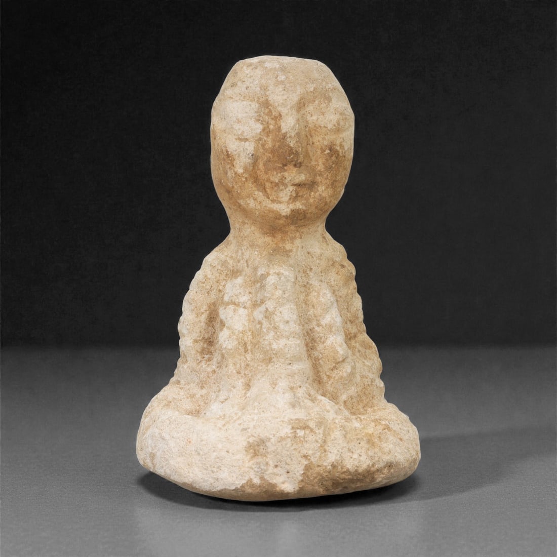 A Near Eastern Stone Seated Figure, 2nd-1st Millennium BCE, 9LN (1 of 3)