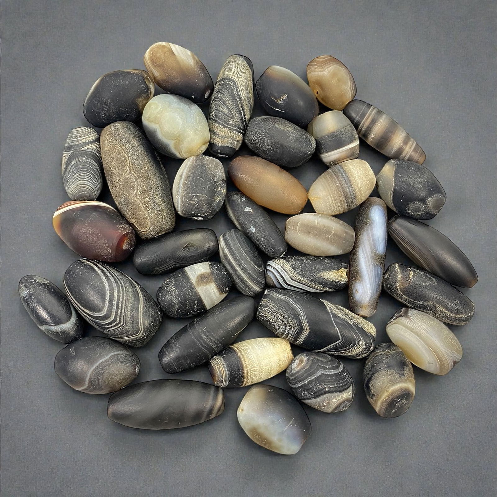 A Group of Himalayan Agate Beads, Medieval Period, 86V (1 of 1)