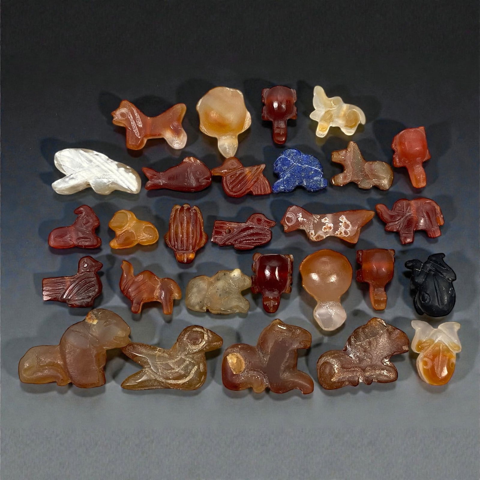 A Group of Coptic Egyptian Carnelian Amulets, Late Antique Period, Circa 4th-7th Century CE, 98V (1 of 1)