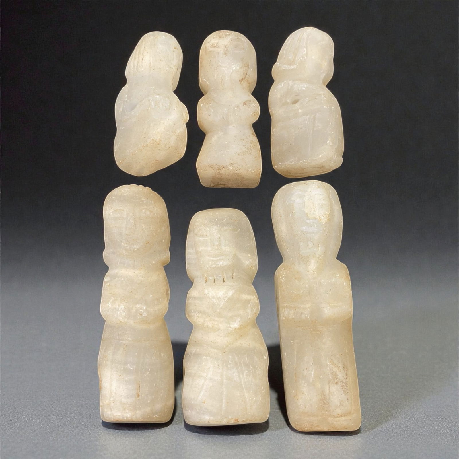 A Group of Near Eastern Calcite Anthropomorphic Idols, Ancient-Medieval Period, 18W (1 of 1)