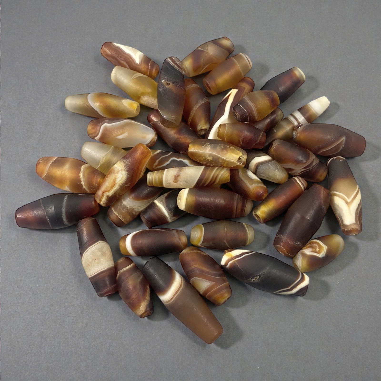 A Group of Himalayan Agate Chung Dzi Beads, 19th-20th Century CE, 7W (1 of 1)