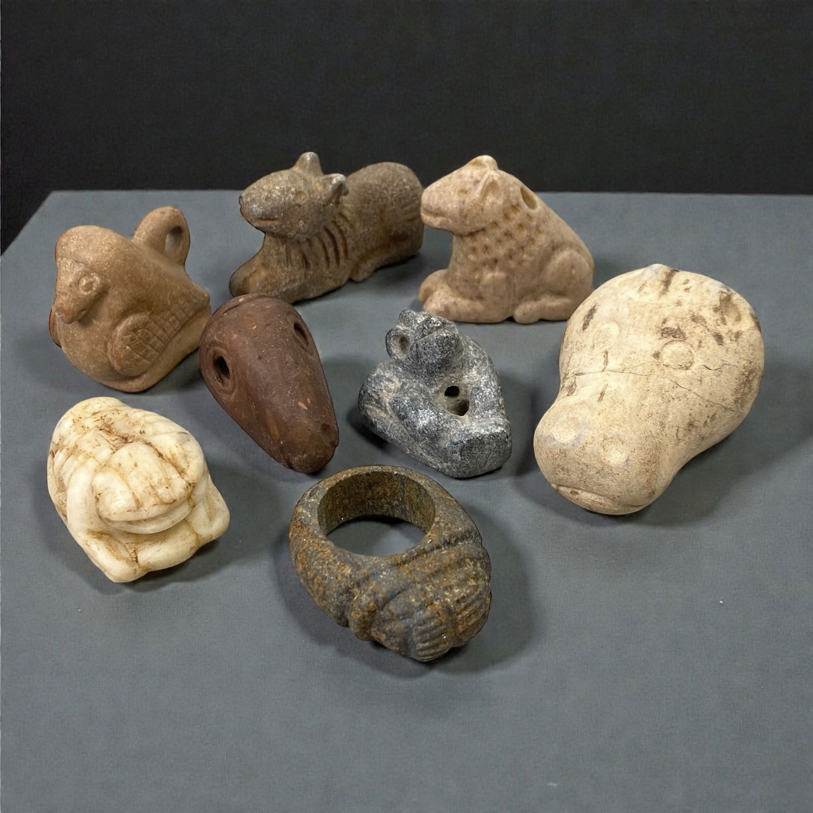A Near Eastern Stone Zoomorphic and Amuletic Object Group, 3rd-1st Millennium BCE, 50W (1 of 1)
