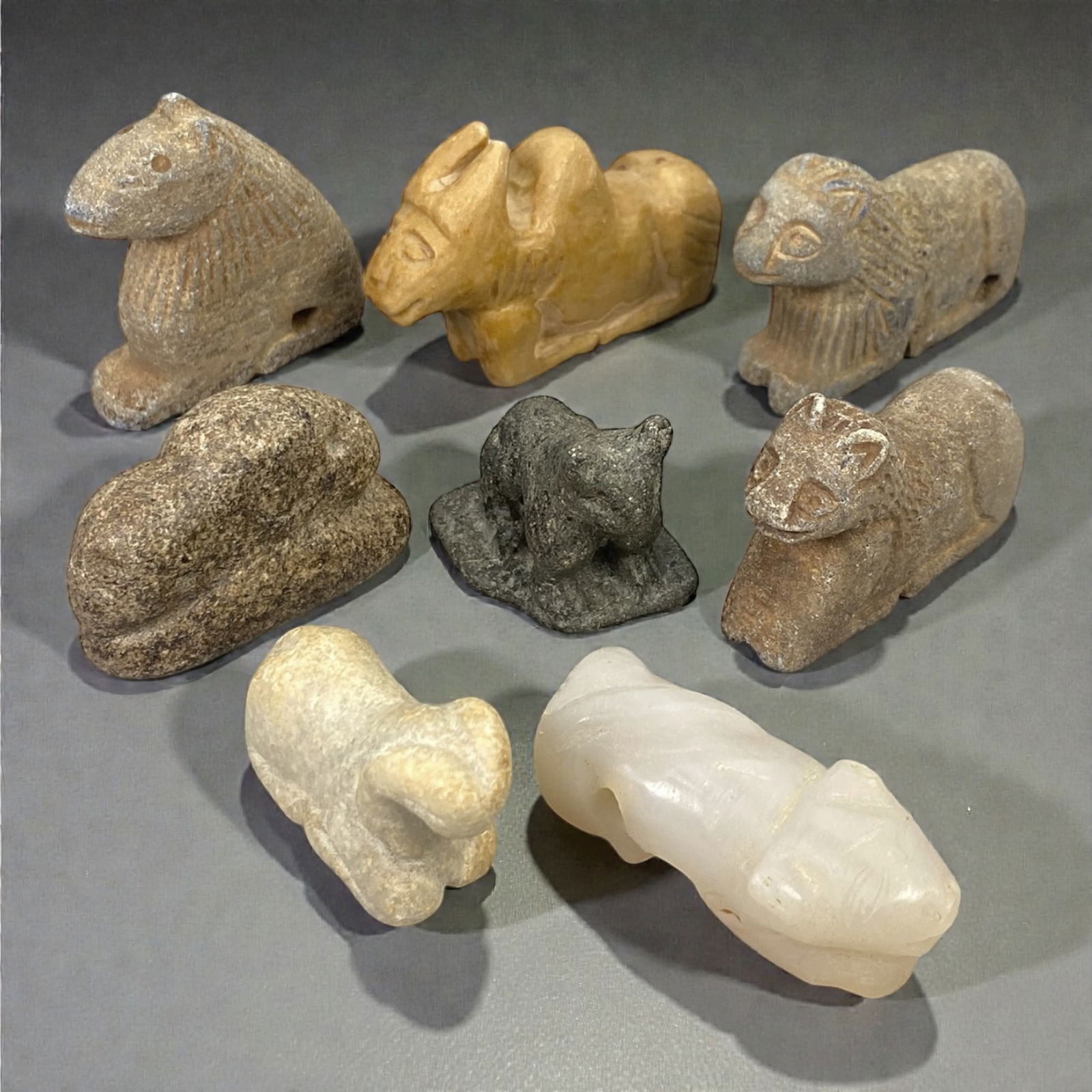 A Near Eastern Stone Zoomorphic Figurine Group, 3rd-1st Millennium BCE, 53W (1 of 1)