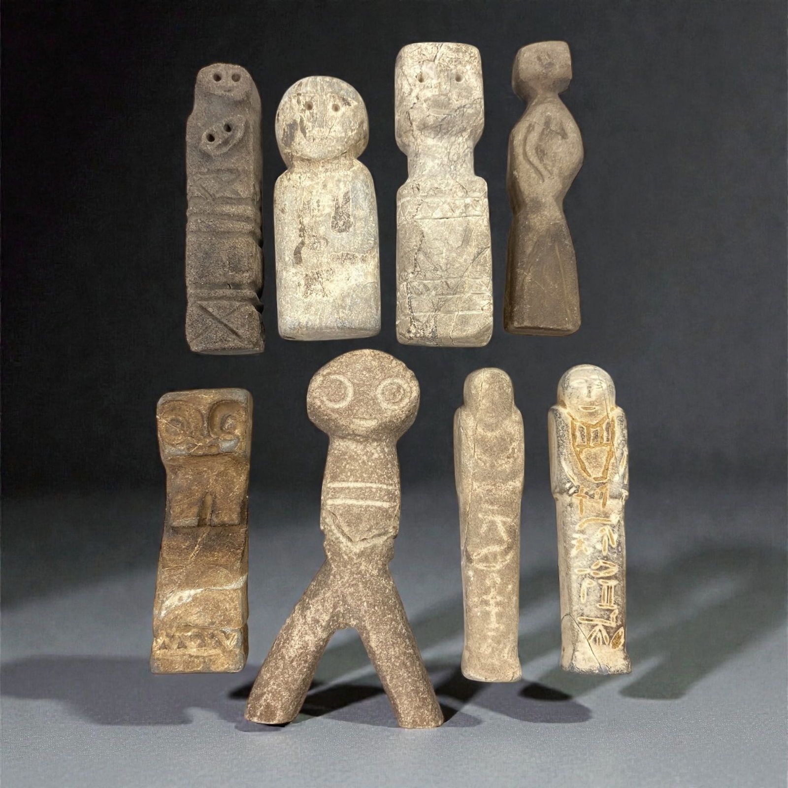 A Near Eastern Stone Idol Group, Medieval Period, 80W (1 of 1)