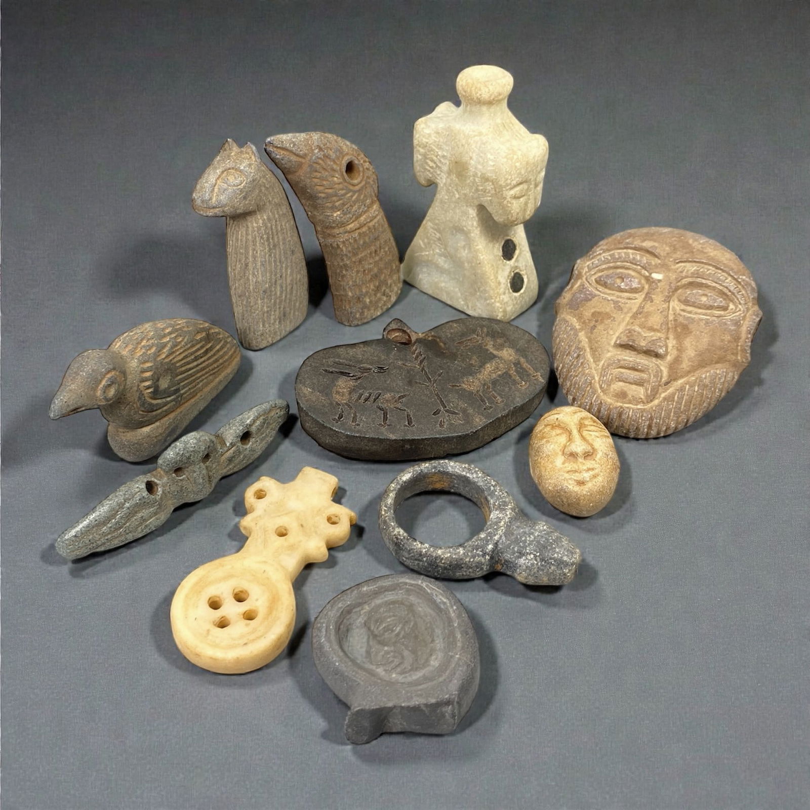 A Near Eastern Stone Amuletic and Figurine Group, 3rd-1st Millennium BCE, 55W (1 of 1)