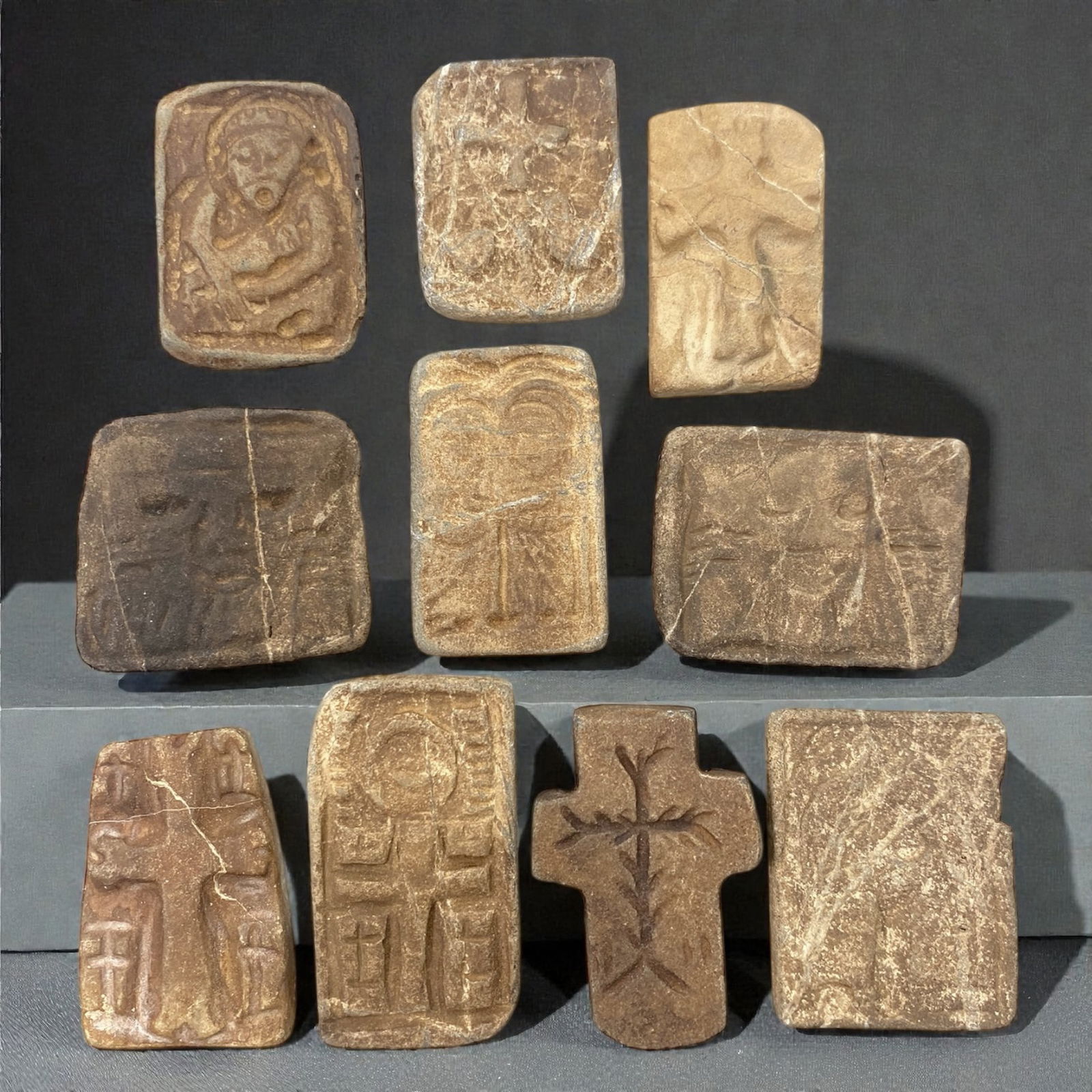 A Group of Medieval Christian Stone Devotional Objects, 12th-15th Century, 64XJ (1 of 1)