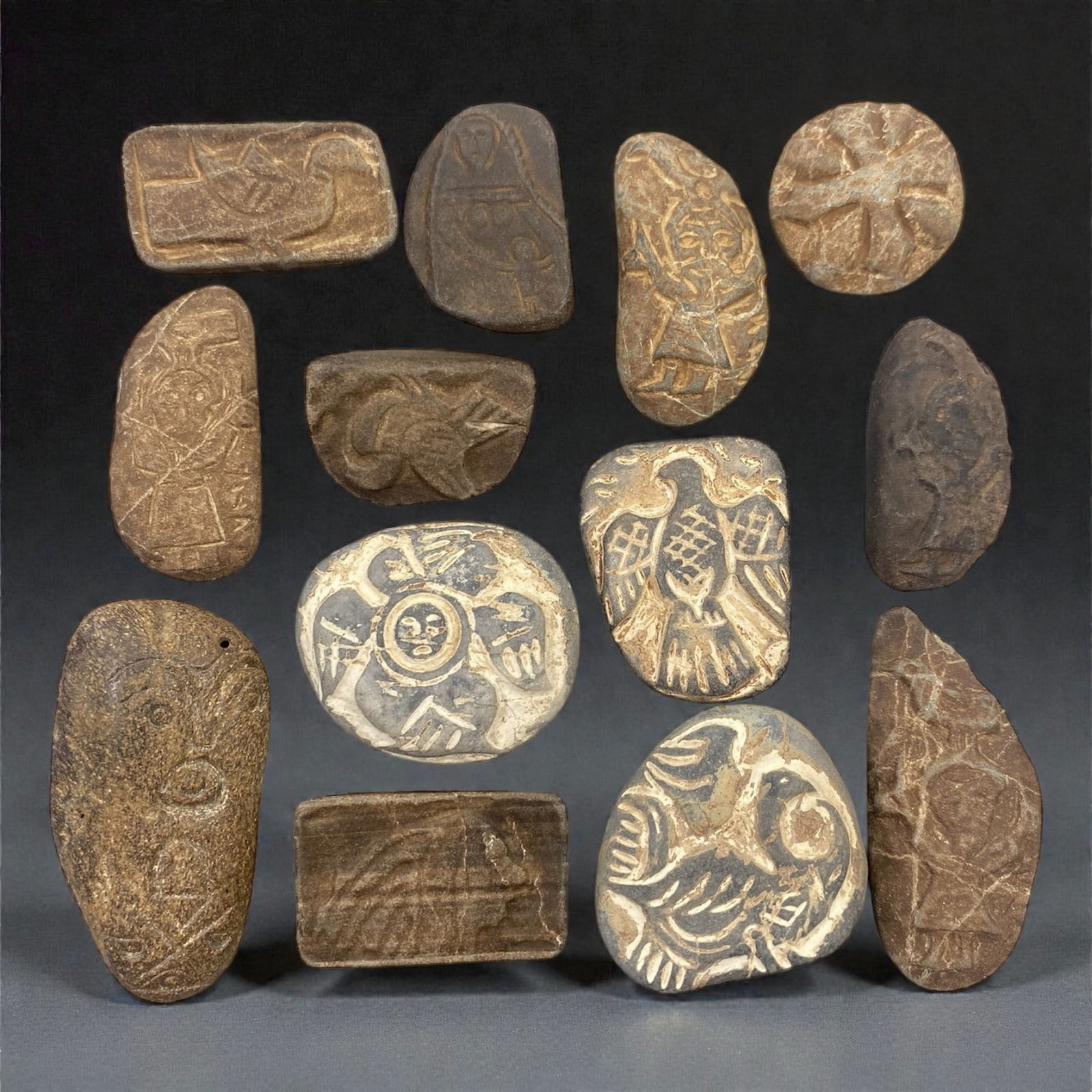 A Group of Medieval Christian Stone Devotional Objects, 12th-15th Century, 65XJ (1 of 1)