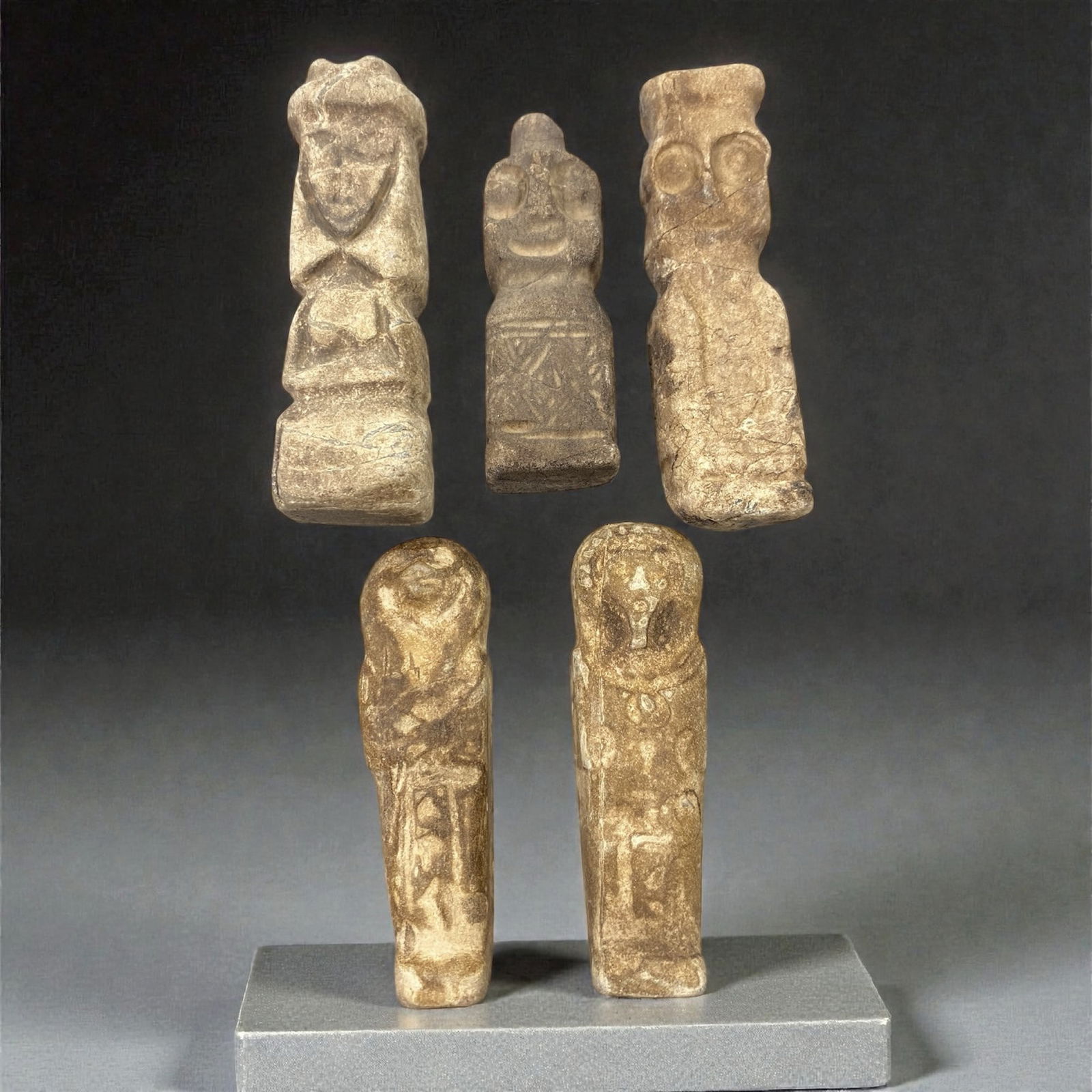 A Near Eastern Stone Idol Group, Medieval Period, 51XJ (1 of 1)