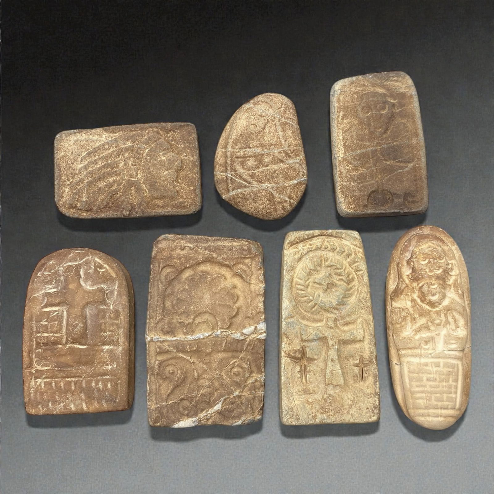 A Group of Medieval Christian Stone Devotional Objects, 12th-15th Century, 67XJ (1 of 1)