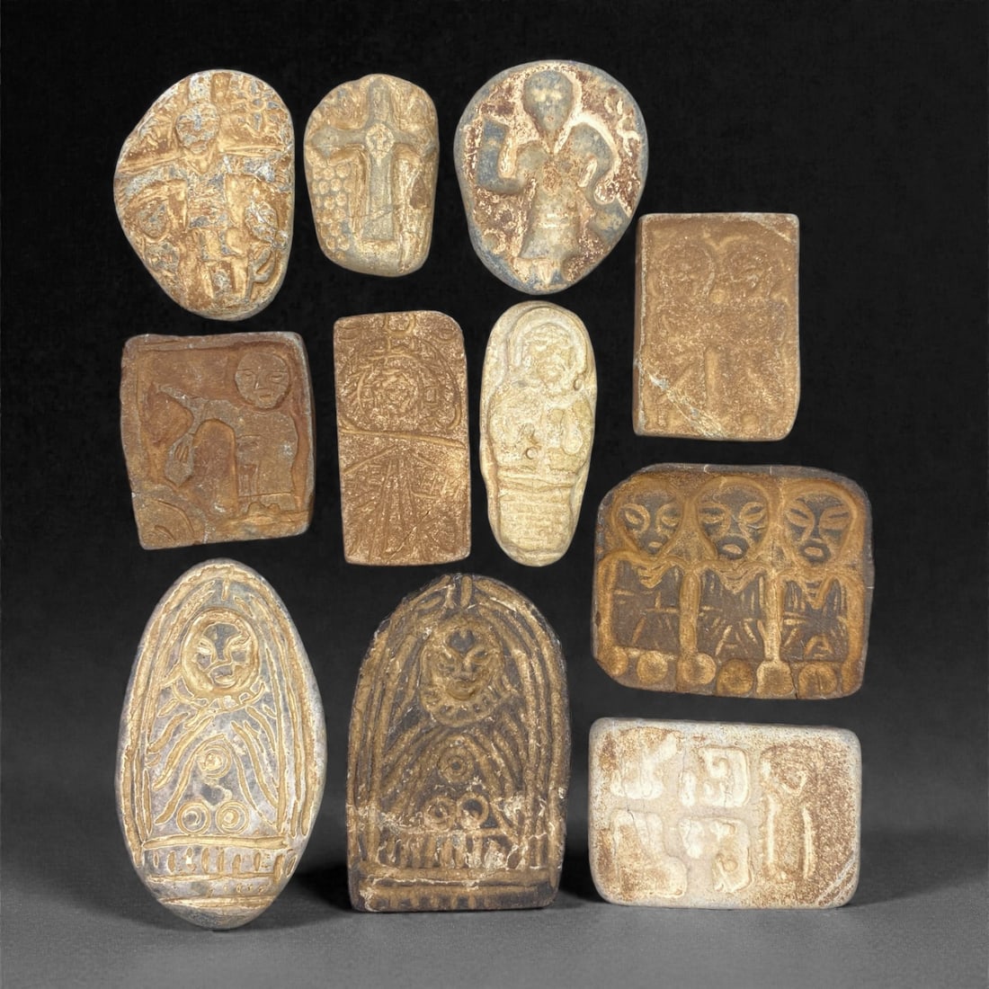 A Group of Medieval Christian Stone Devotional Objects, 12th-15th Century, 94W (1 of 1)