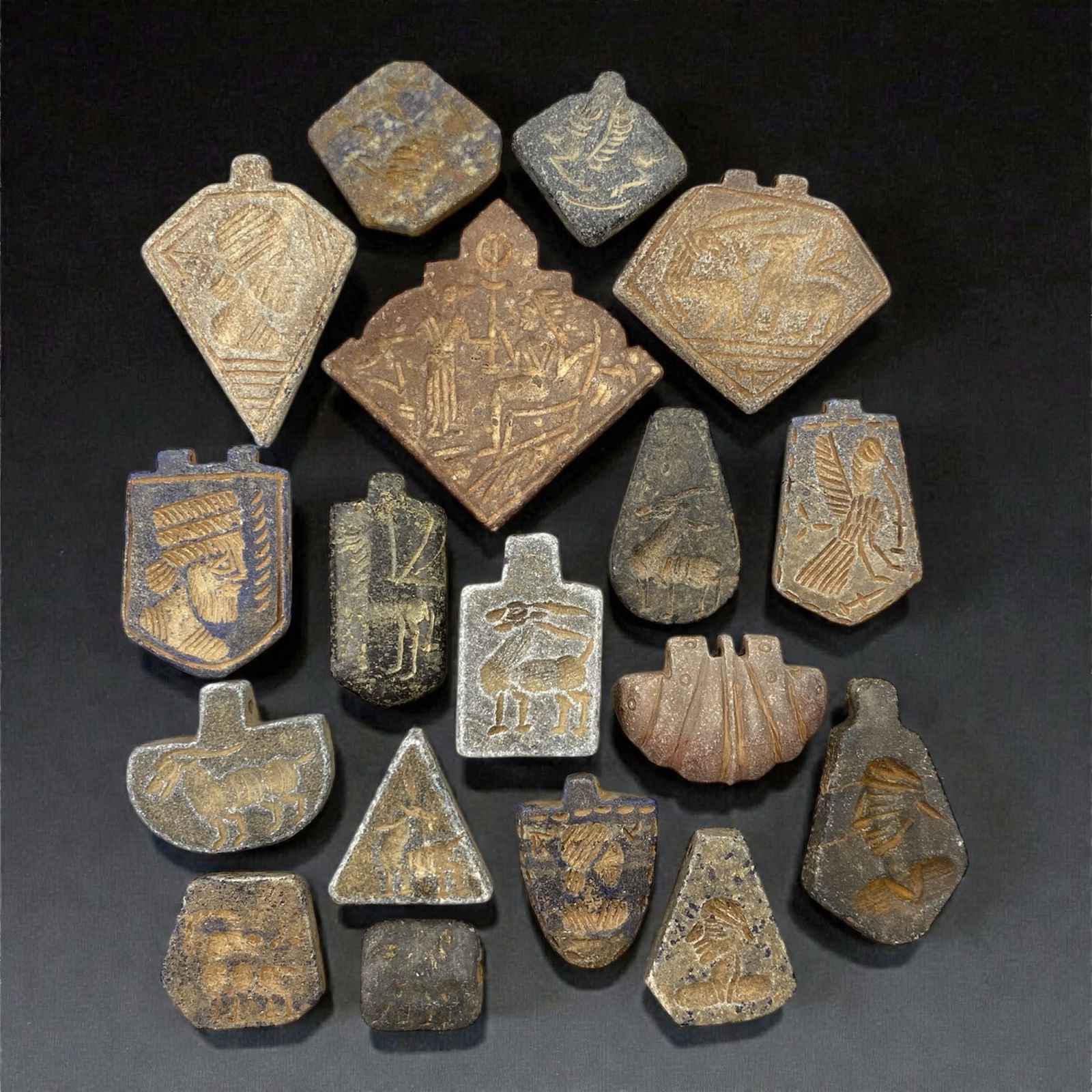A Group of Near Eastern Stone Amulets, 1st Millennium BCE, 63W (1 of 1)