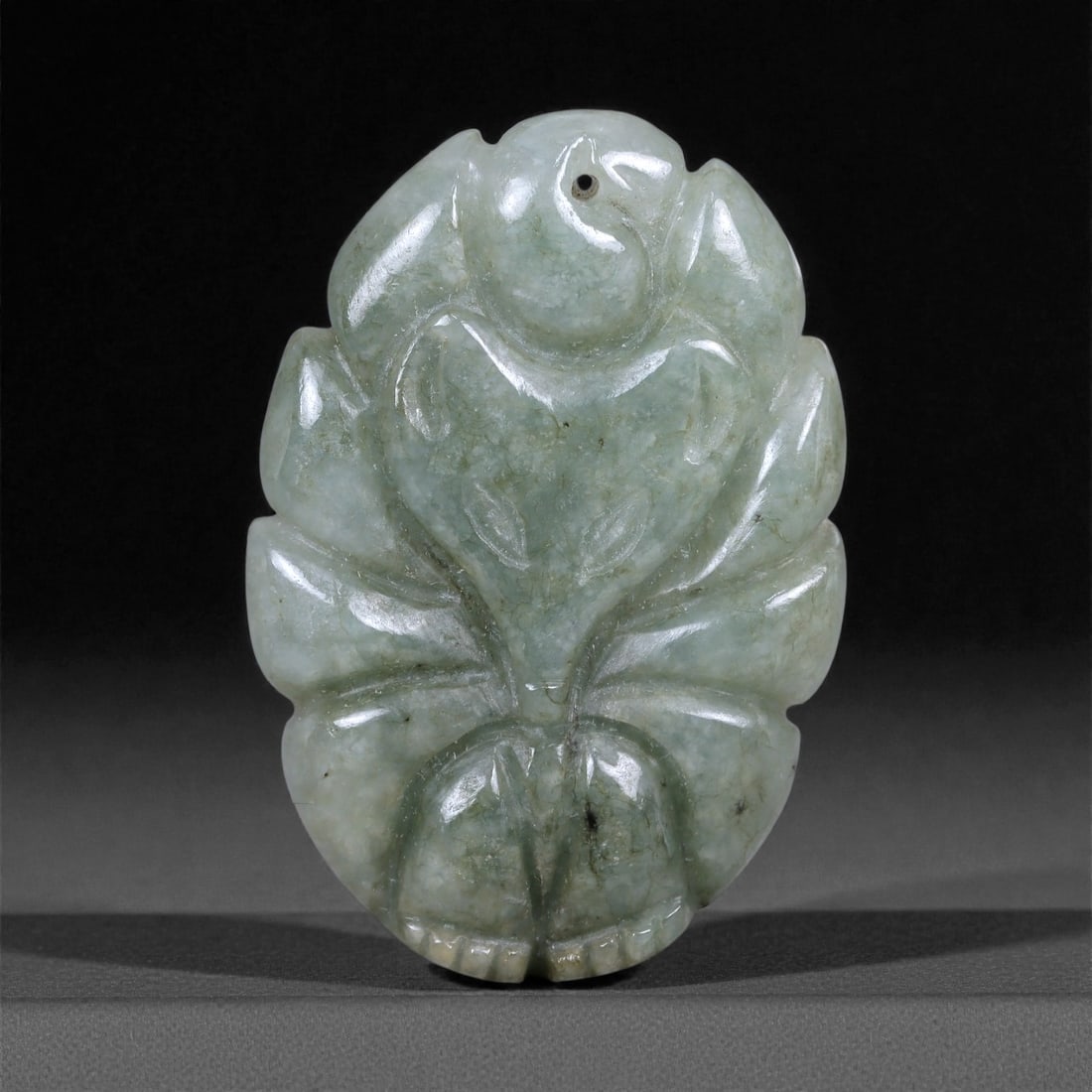 A Chinese Jadeite Jade Pendant, 20th Century, 83XA (1 of 2)