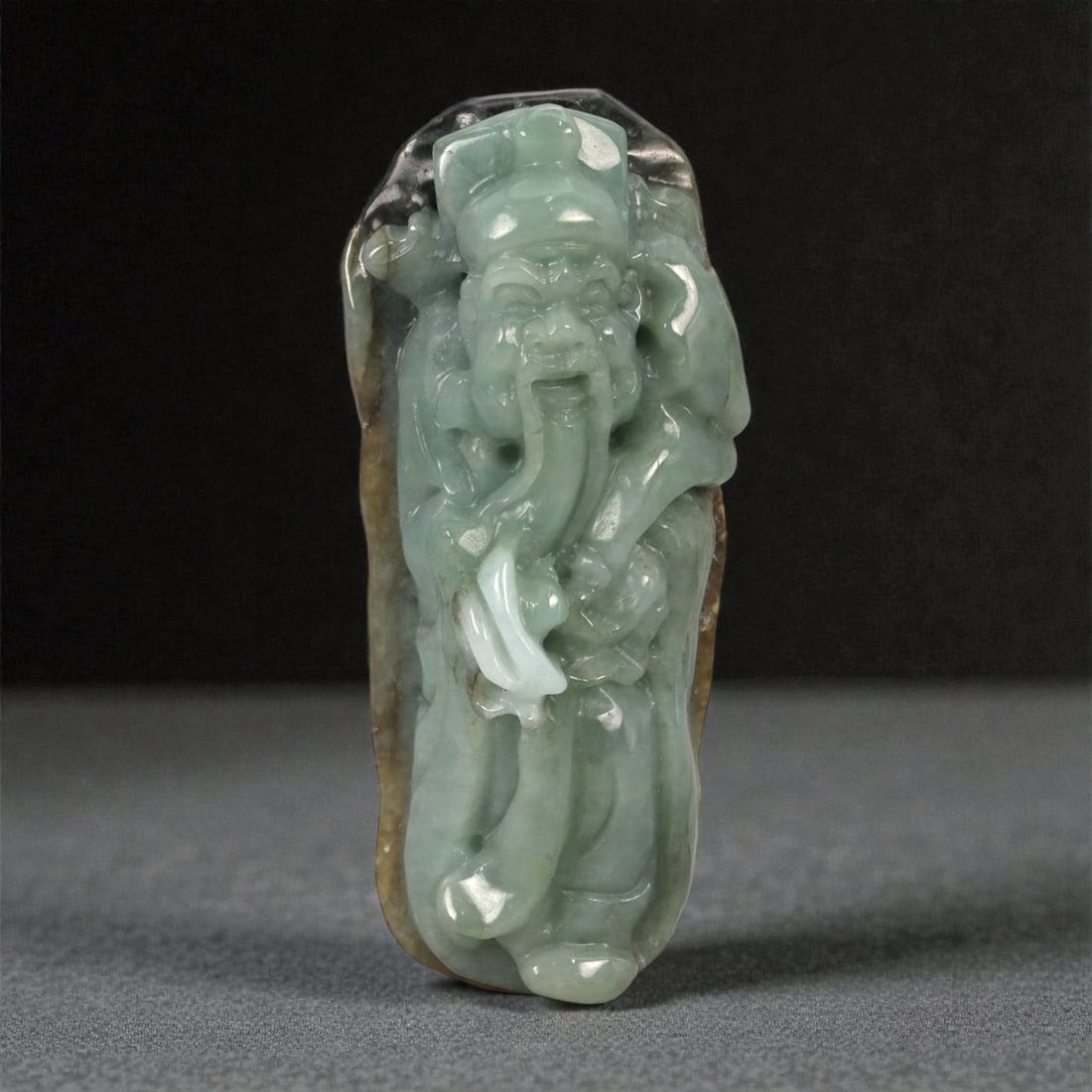 A Chinese Jade Immortal Figure, 20th Century, 10FB (1 of 2)