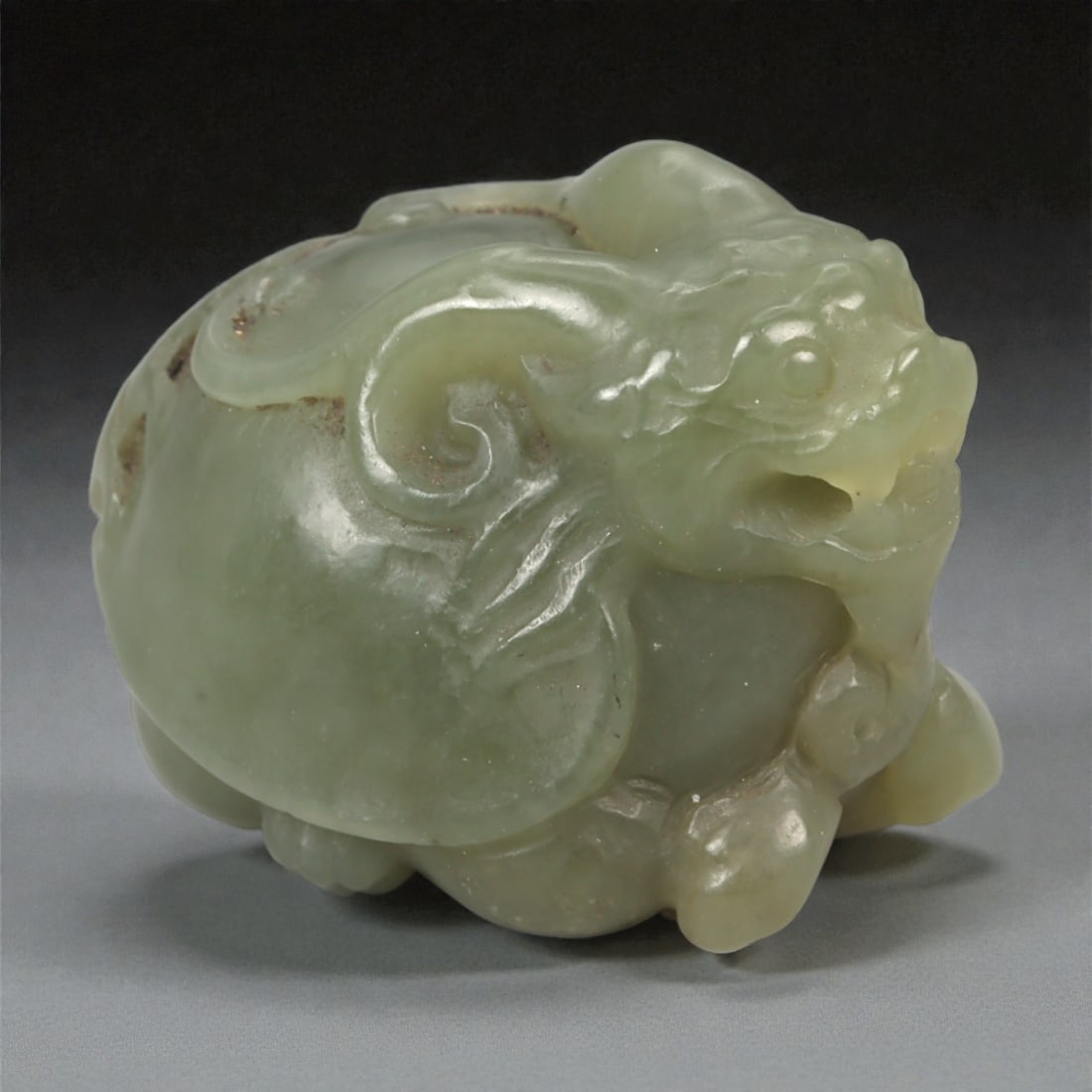 A Chinese Nephrite Jade Pixiu Figure, 20th Century, 3YA (1 of 3)