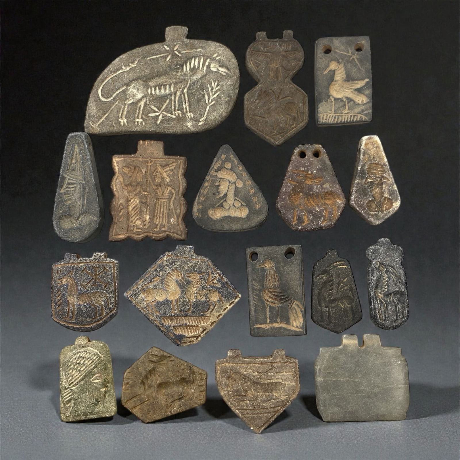 A Group of Near Eastern Stone Amulets, 1st Millennium BCE, 62W (1 of 1)