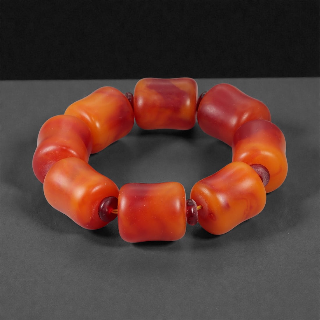 A Chinese Amber-Resin Bead Bracelet, 20th Century, 85FD (1 of 2)