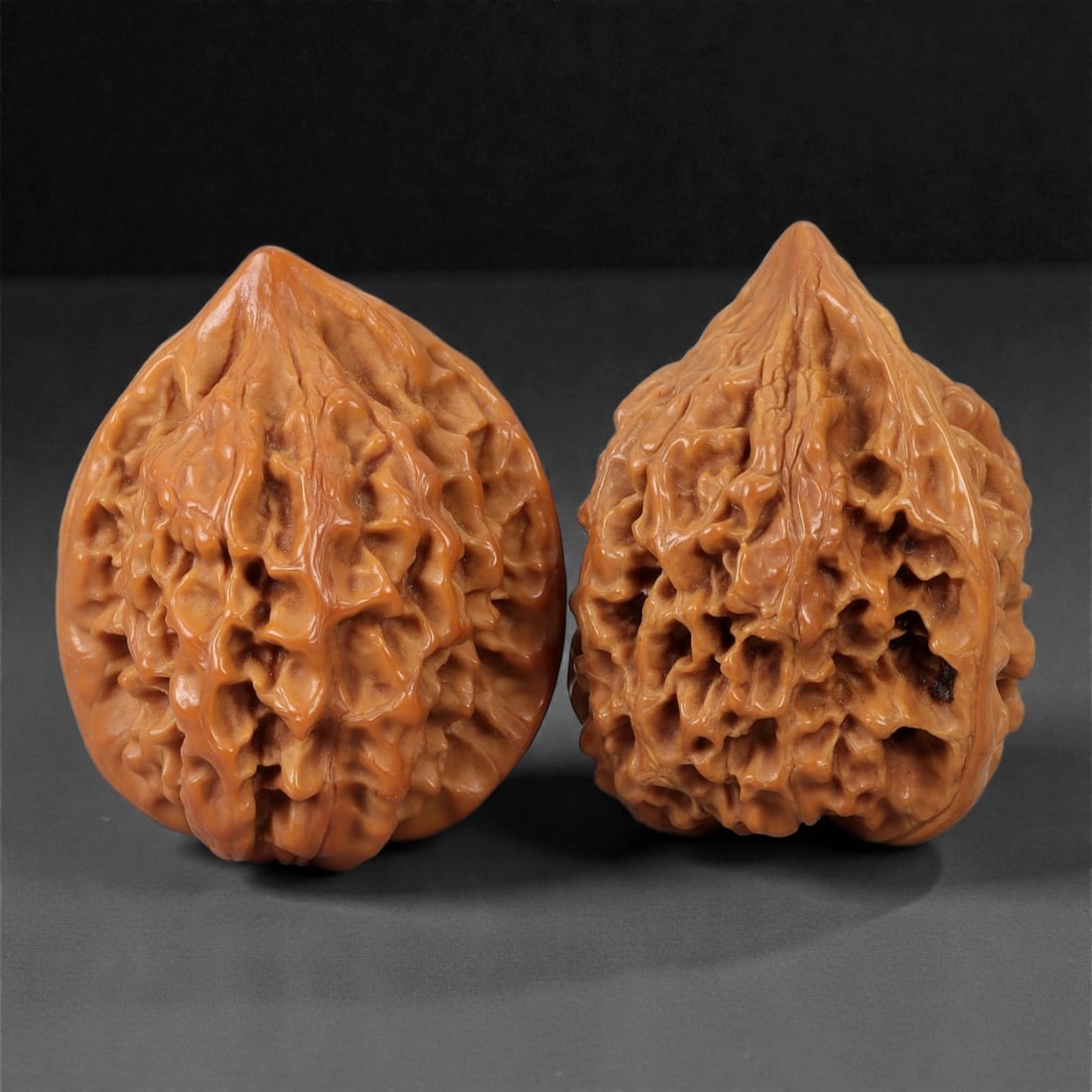 A Chinese Walnut Hand Exercise Pair, 20th Century, 62YB (1 of 1)