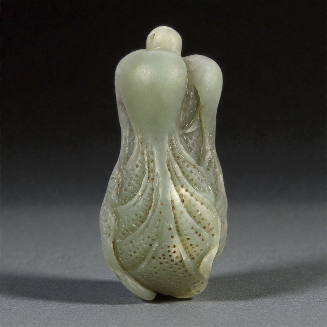A Chinese Nephrite Jade Cabbage Carving, 20th Century, 39FA (1 of 2)
