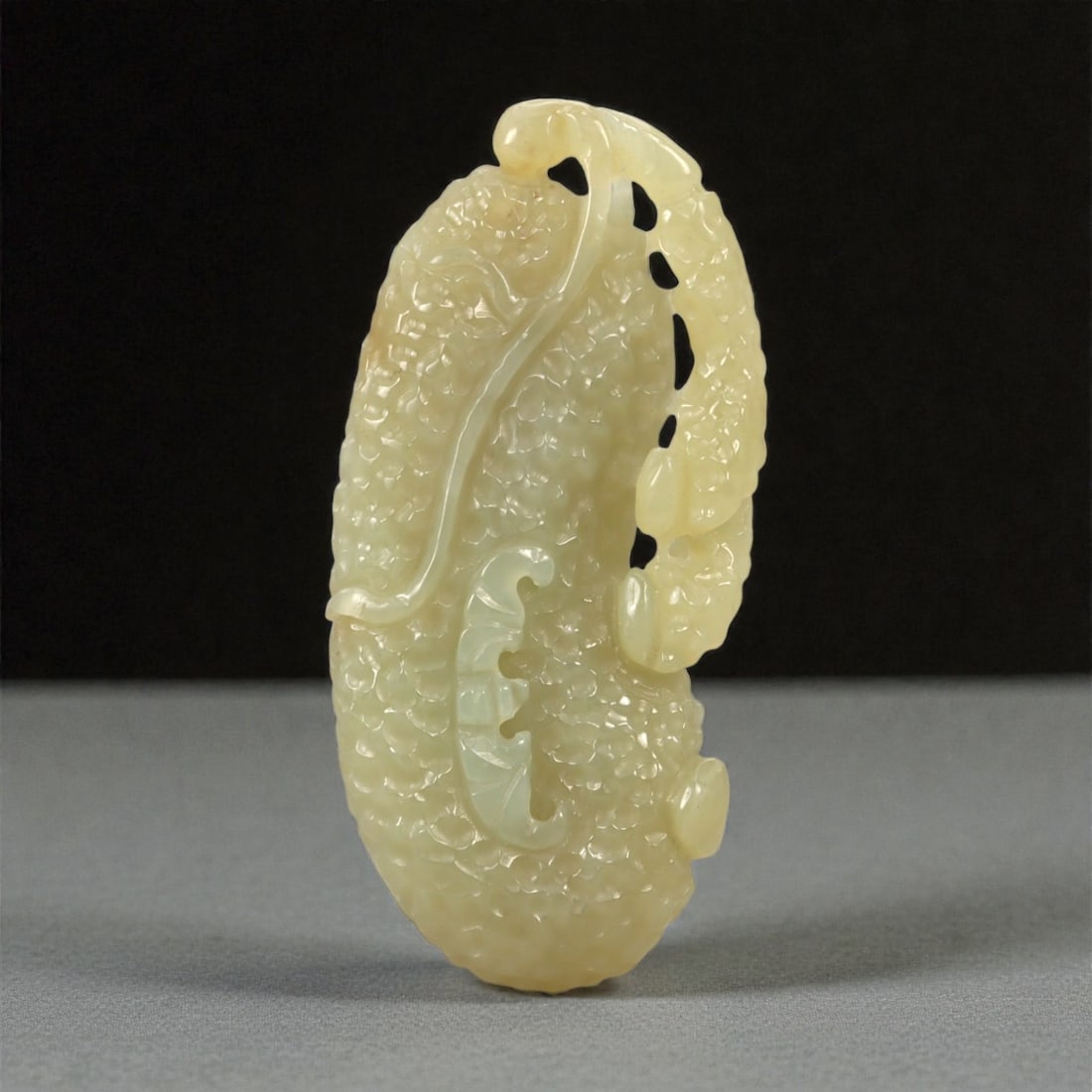 A Chinese Jade Pendant with Vine Motif, 20th Century, 8FC (1 of 2)