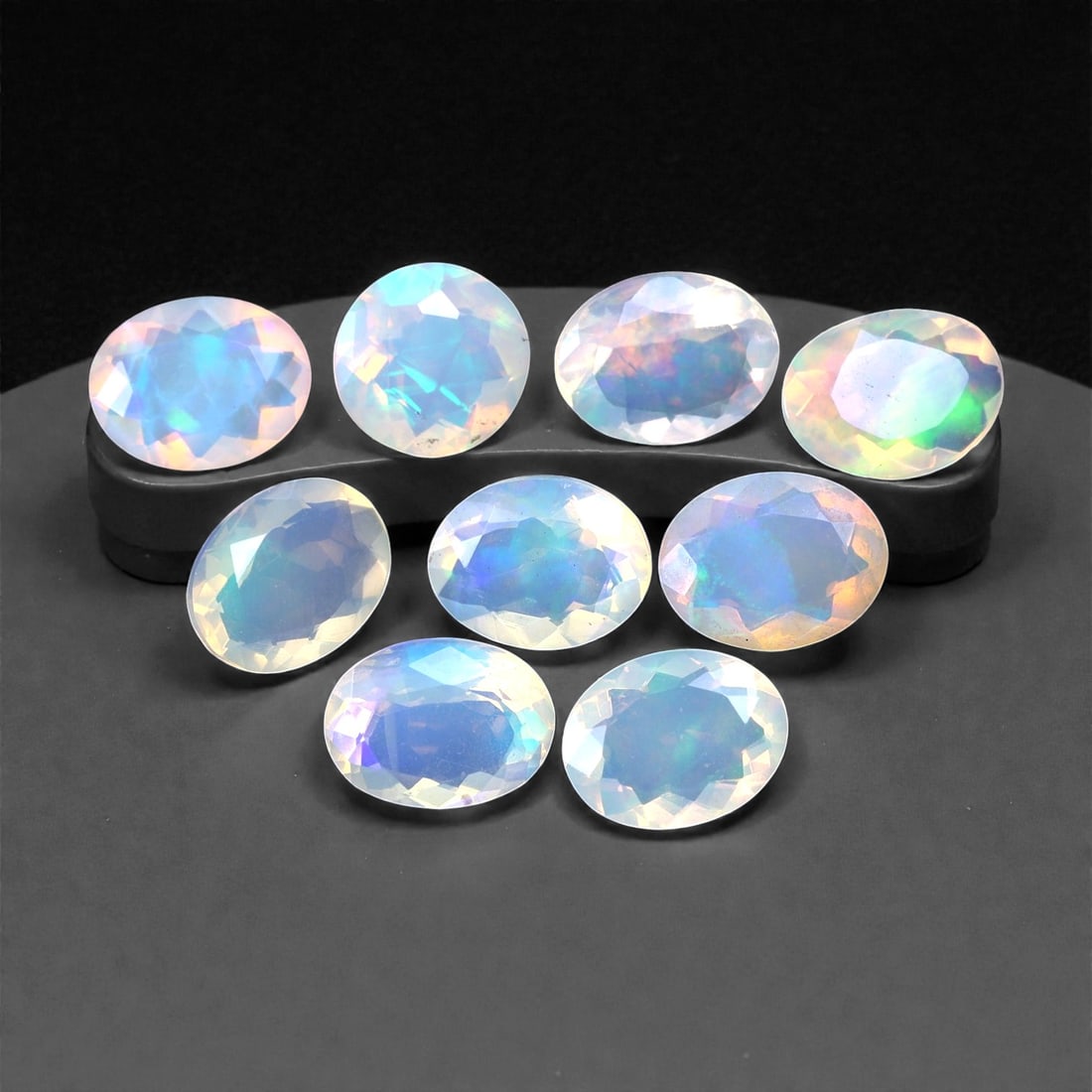 10.04 Carats Crystal Fire Opal Parcel - Natural Ethiopian Stones, 7-9mm, 60XH (1 of 1)