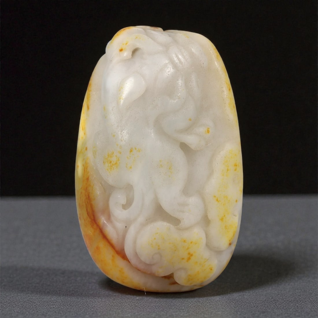 A Chinese Nephrite Jade Mythical Beast Plaque, 20th Century, 20FD (1 of 2)