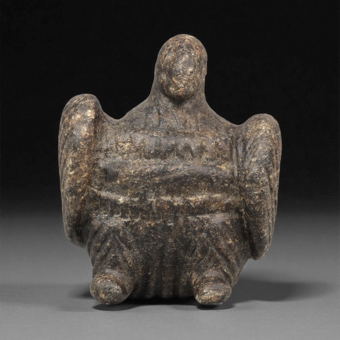 An Egyptian Stone Vulture Effigy, New Kingdom, 1550-1070 BCE, 66ZA (1 of 2)