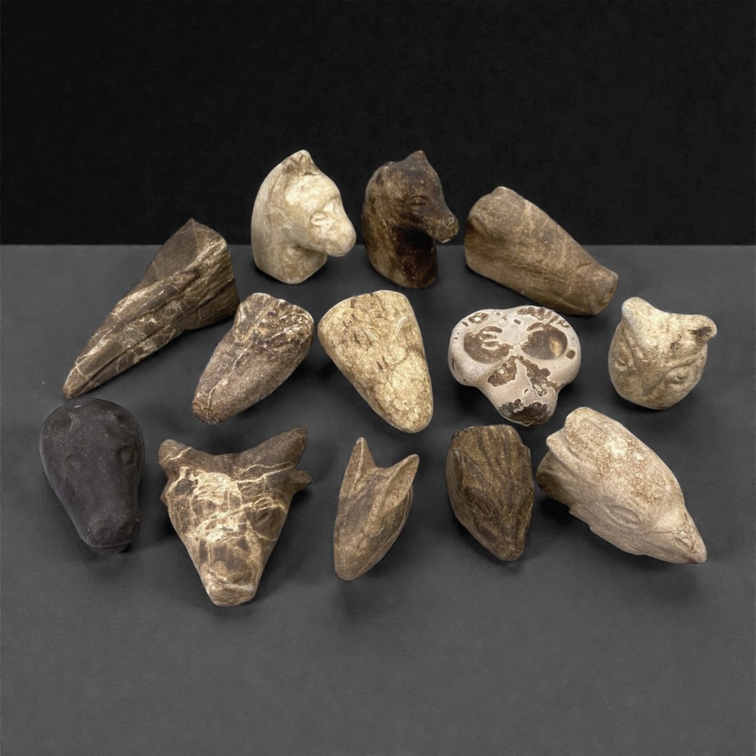 A Group of Near Eastern Stone Zoomorphic Figurines, 80Z (1 of 1)