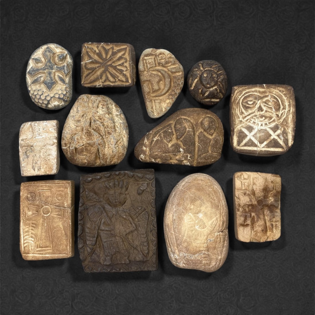 A Group of Medieval Christian Stone Devotional Objects, 12th-15th Century, 91W (1 of 1)