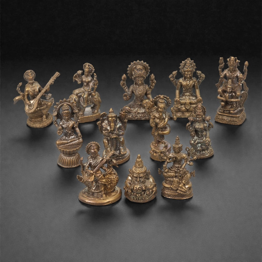 A Group of Thai Copper Alloy Figurines, 20th Century, 29XJ (1 of 1)