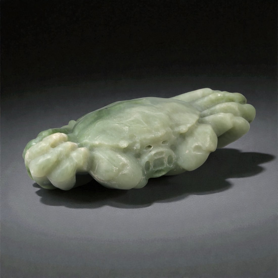 A Chinese Nephrite Jade Crab Figure, 20th Century, 81YA (1 of 3)