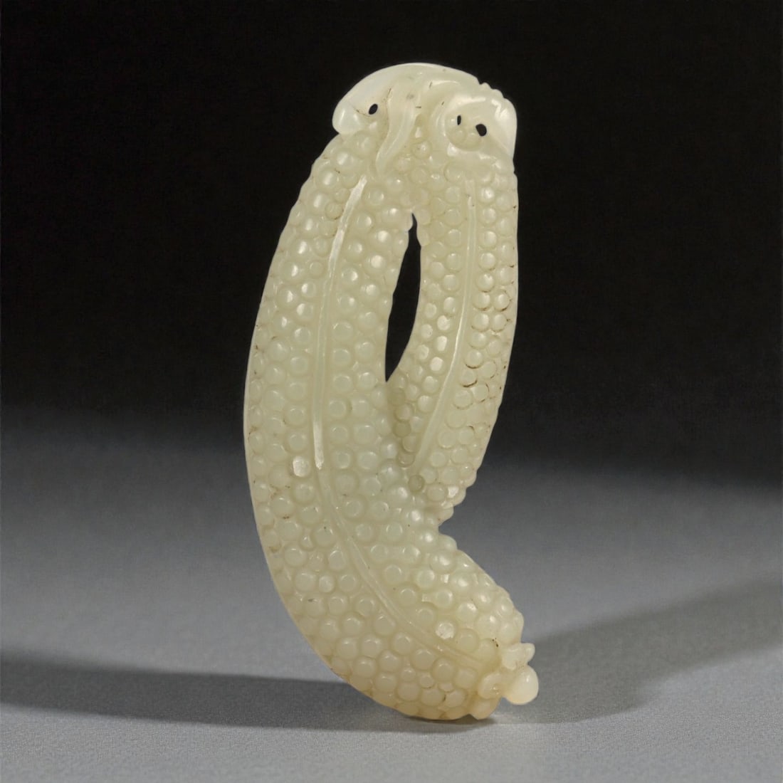 A Chinese Nephrite Jade Fruit Pendant, 20th Century, 64FA (1 of 2)