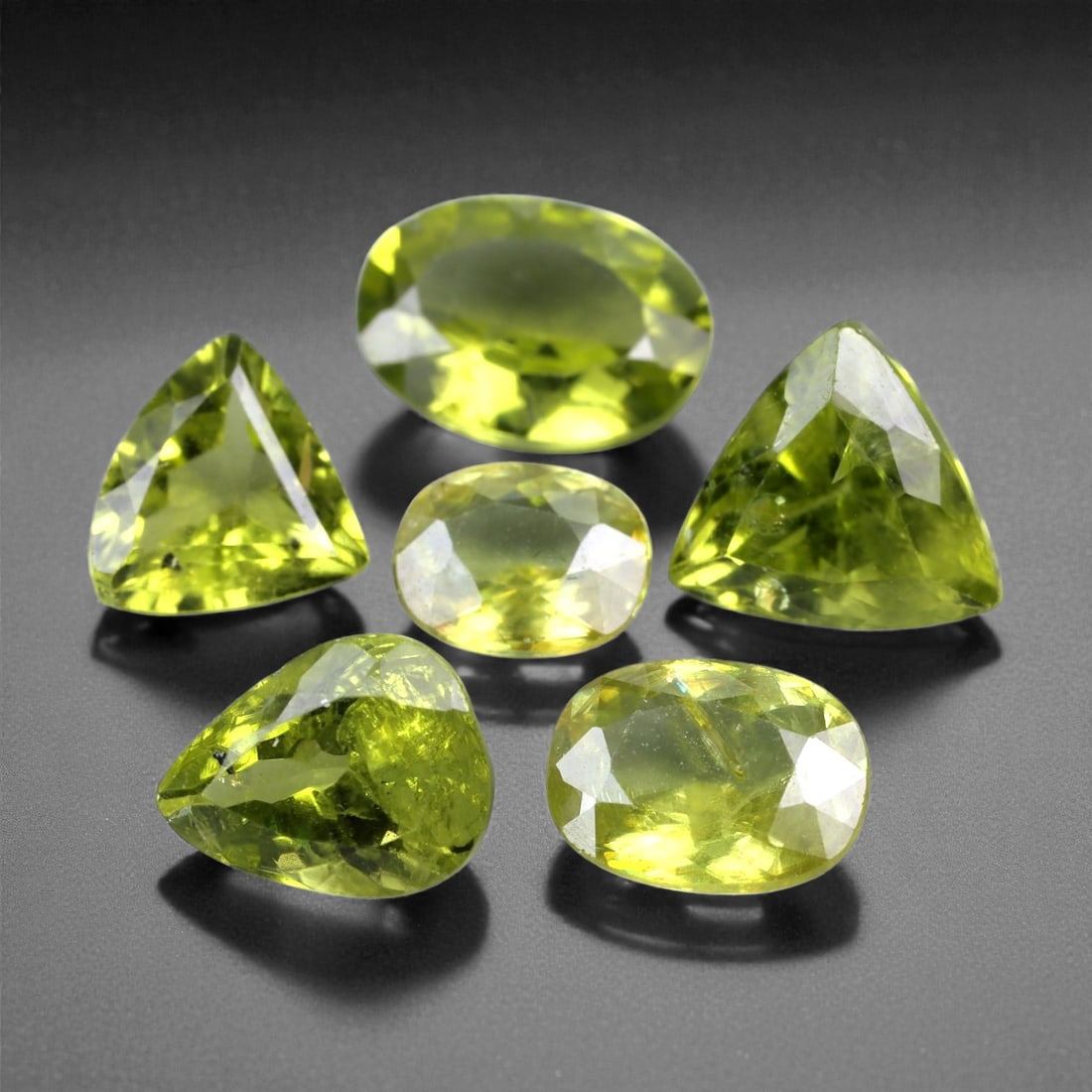 15.04 Carats Lime Green Peridot Selection - Natural Pakistani Stones, 6-10mm, 76XH (1 of 1)