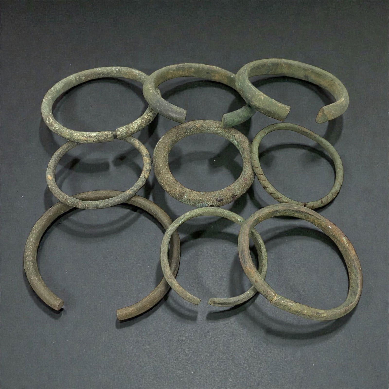 A Roman Bronze Bracelet Group, 1st-4th Century CE, 75W (1 of 1)