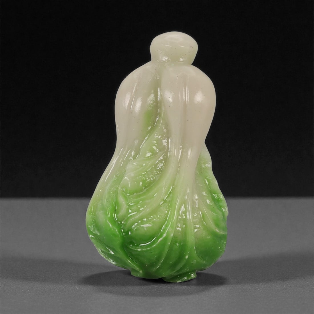 A Chinese Hetian Nephrite Jade Cabbage Carving, 20th Century, 55YB (1 of 2)