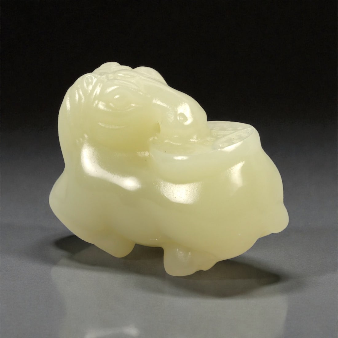 A Chinese Nephrite Jade Horse Figure, 20th Century, 2FB (1 of 3)