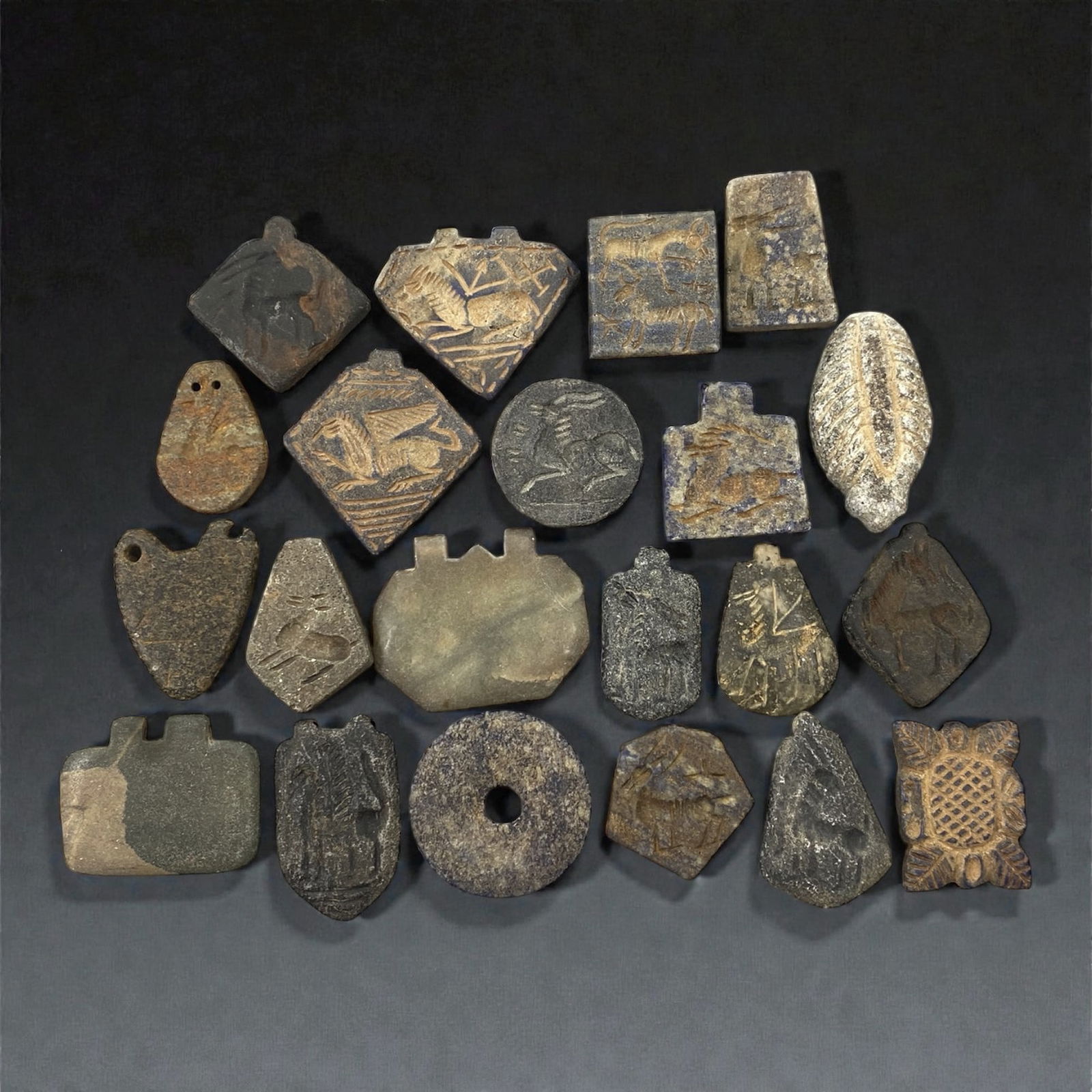 A Group of Near Eastern Stone Amulets, 1st Millennium BCE, 68W (1 of 1)