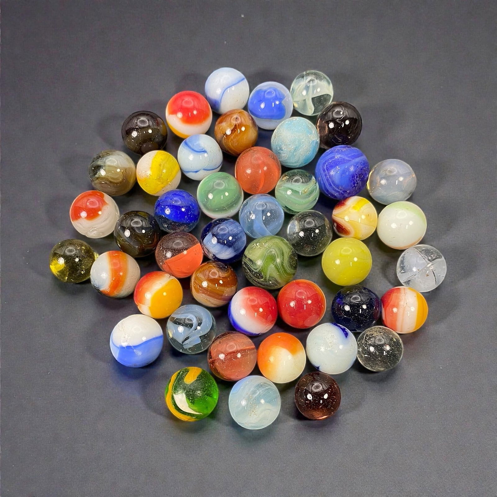 A Group of Glass Toy Marbles, Mid-20th Century, 54V (1 of 1)
