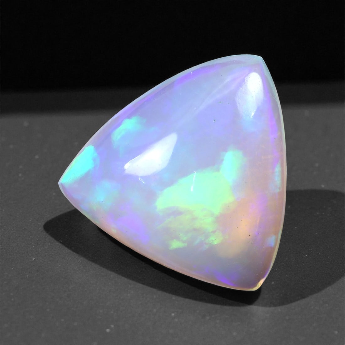 3.46 Carats Triangular Welo Opal - Natural Ethiopian Trillion Gems 12.6x12.3x5.2mm, 20XH (1 of 2)