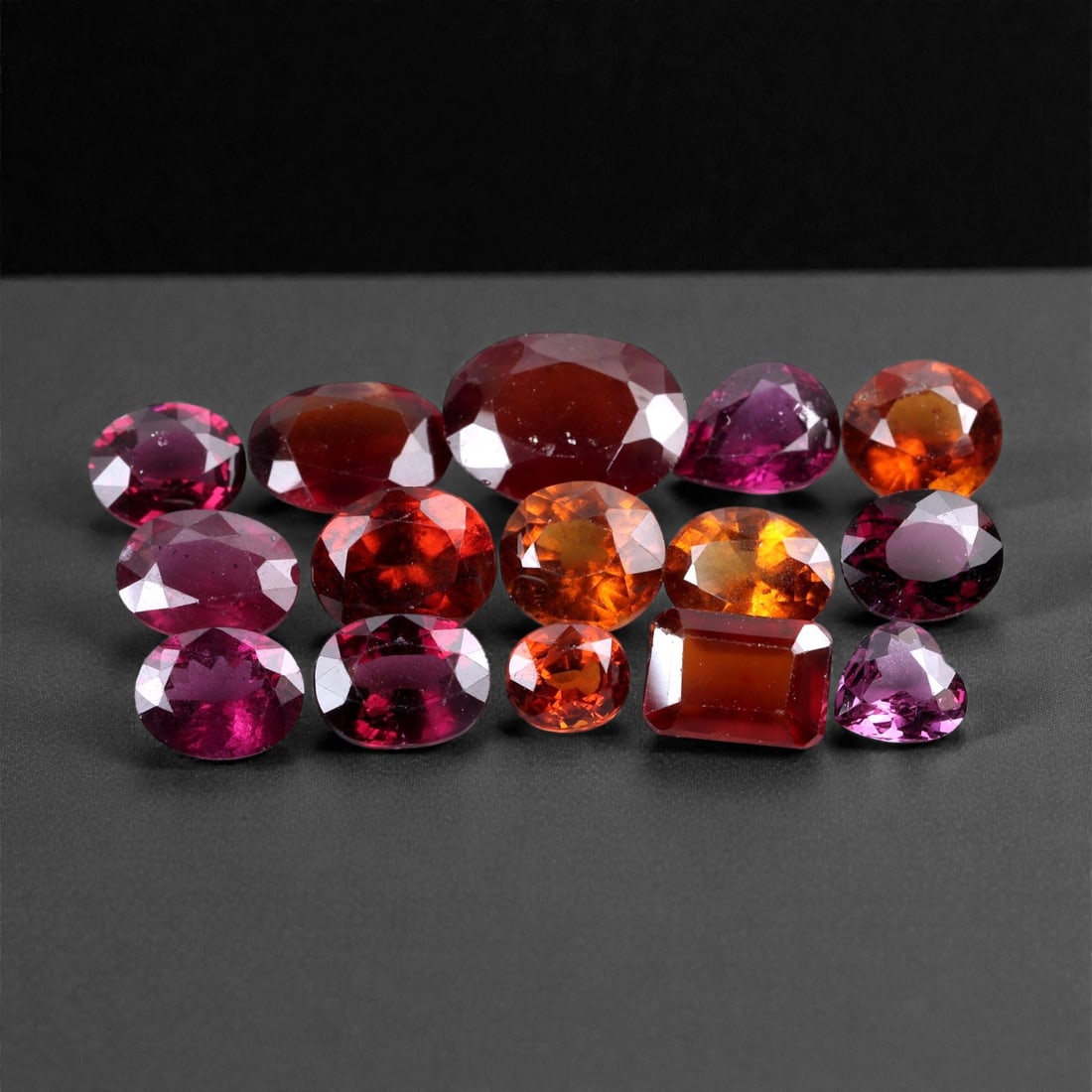 40.59 Carats Mixed Color Garnet Parcel - Natural African Stones 6-12mm, 57XH (1 of 1)