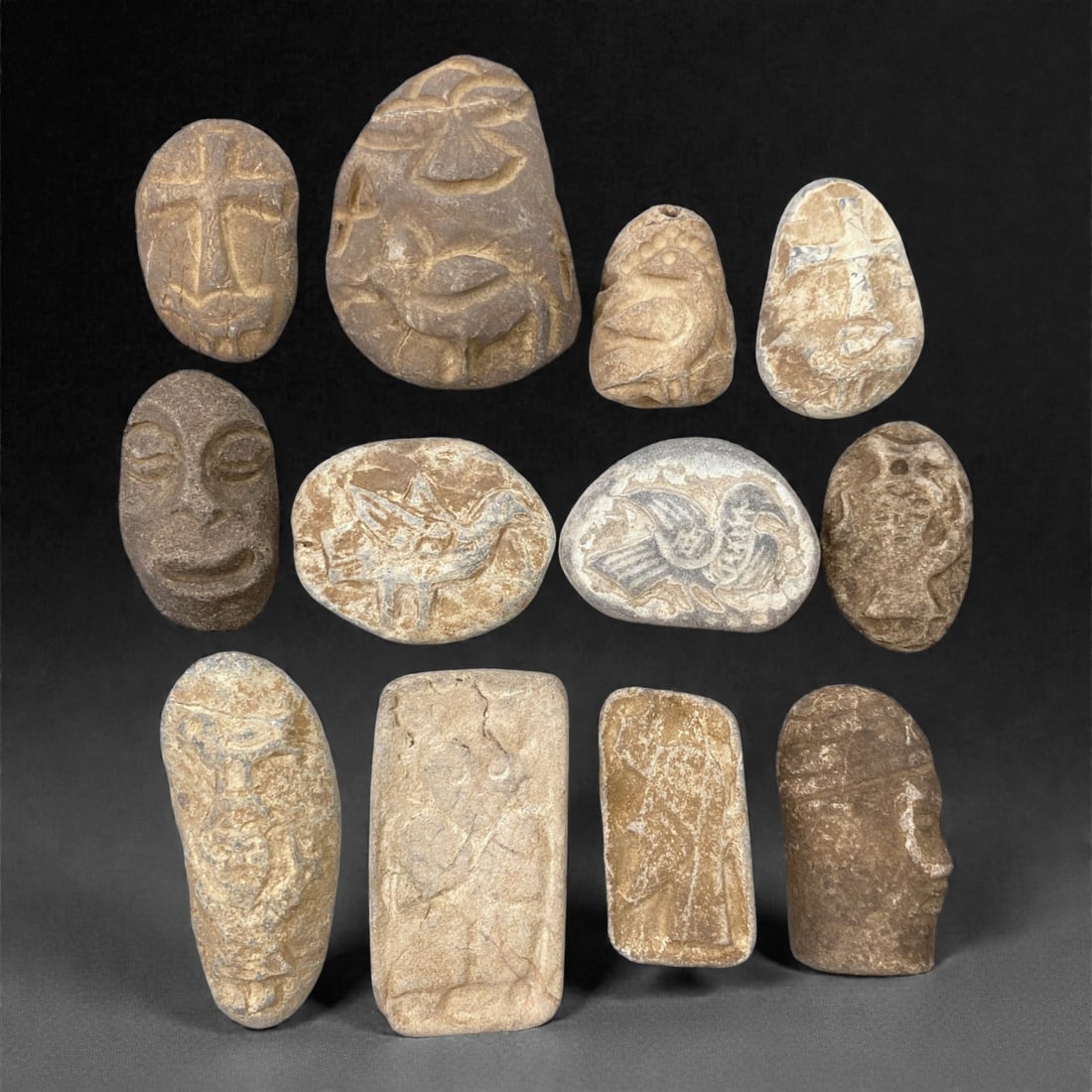 A Group of Medieval Christian Stone Devotional Objects, 12th-15th Century, 70Z (1 of 1)