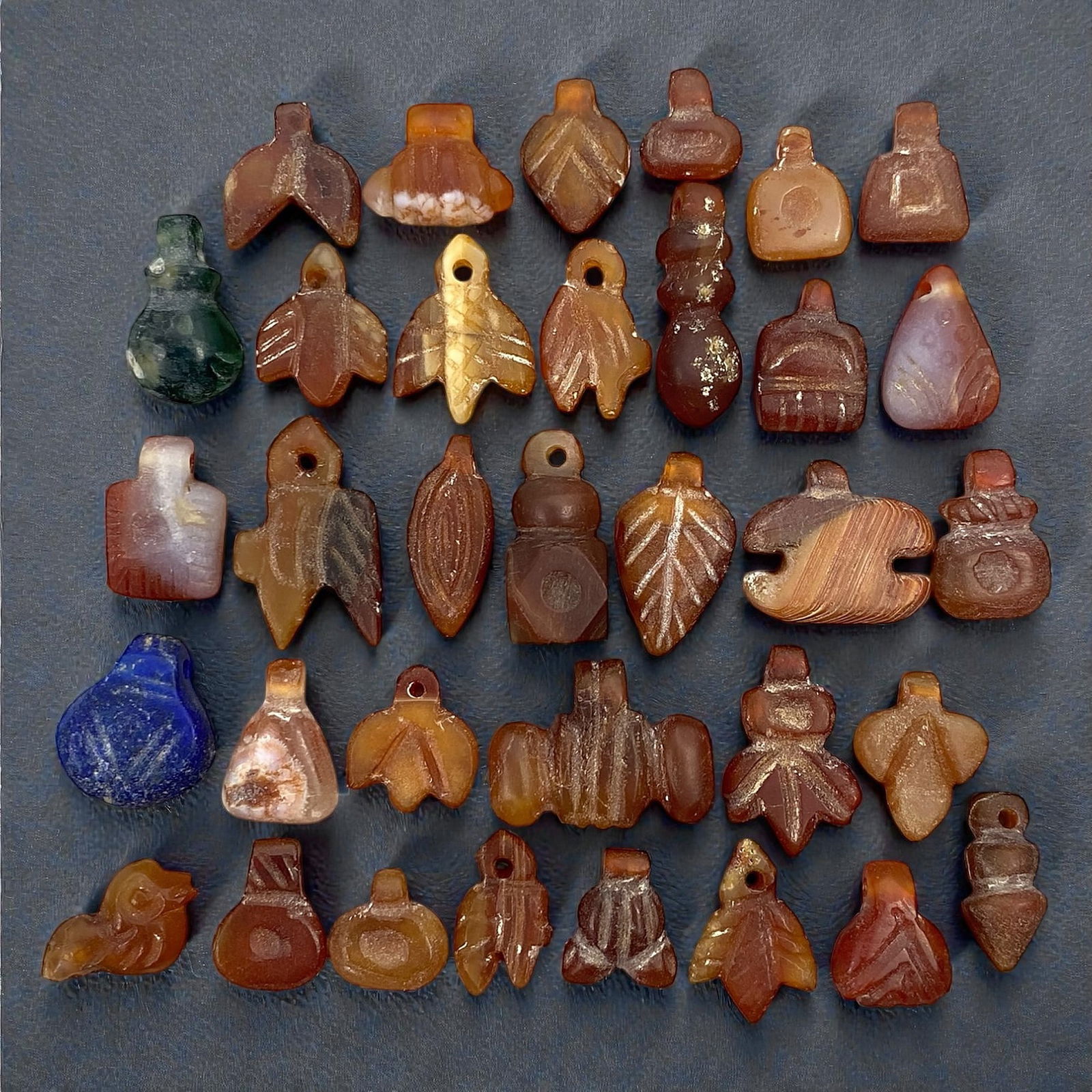 A Group of Coptic Egyptian Carnelian Amulets, Late Antique Period, Circa 4th-7th Century CE, 94V (1 of 1)
