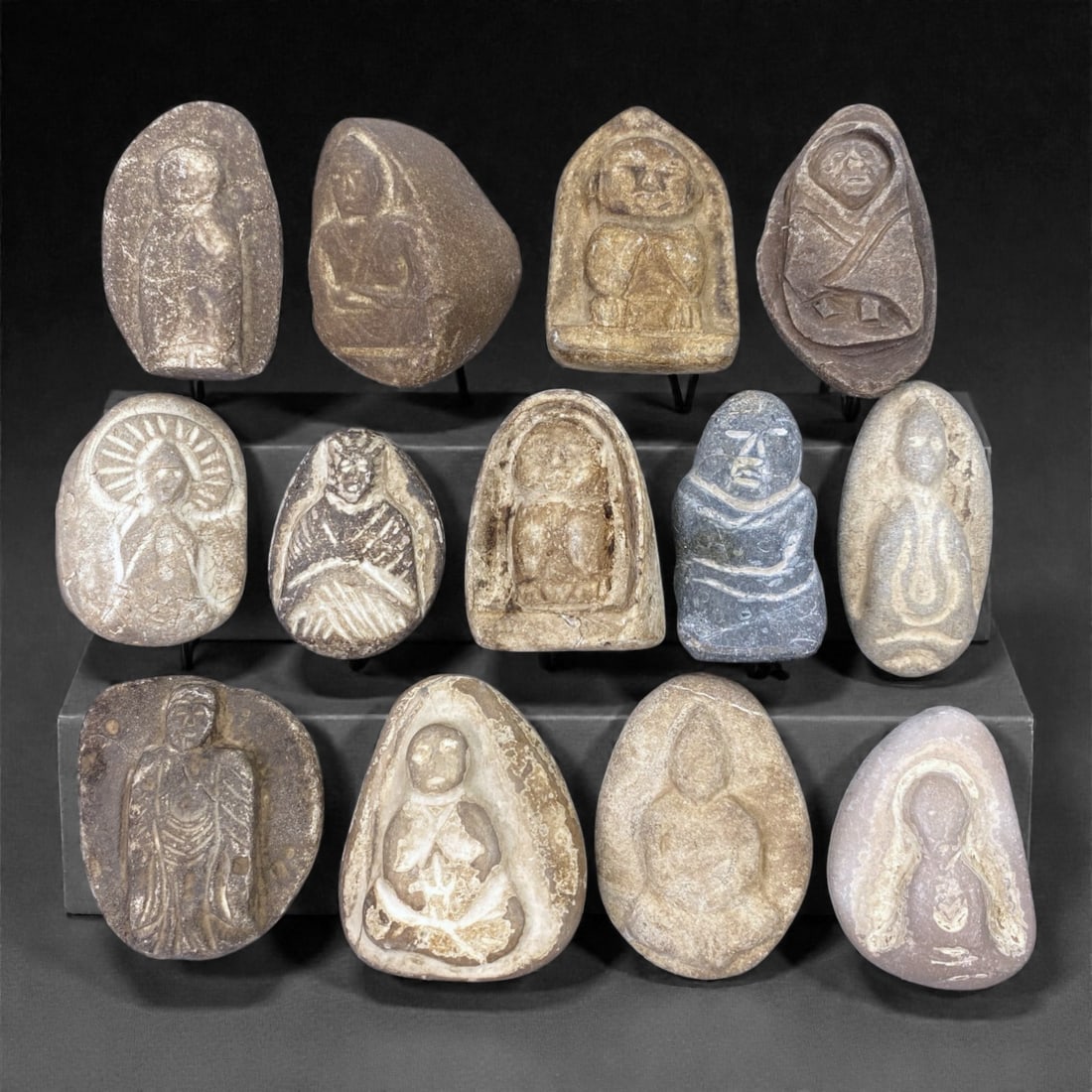 A Group of Japanese Stone Buddhist Figures, Edo Period, 90Z (1 of 1)