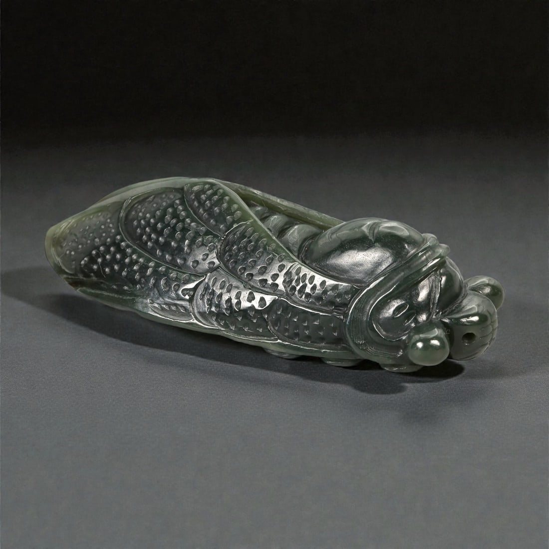 A Chinese Nephrite Jade Cicada, 20th Century, 73FB (1 of 3)